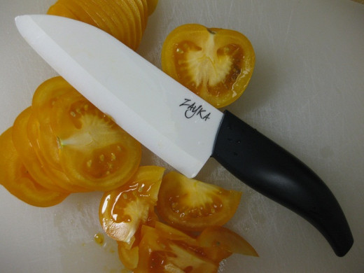 Ceramic knives are mostly used for making precise, clean cuts in soft food