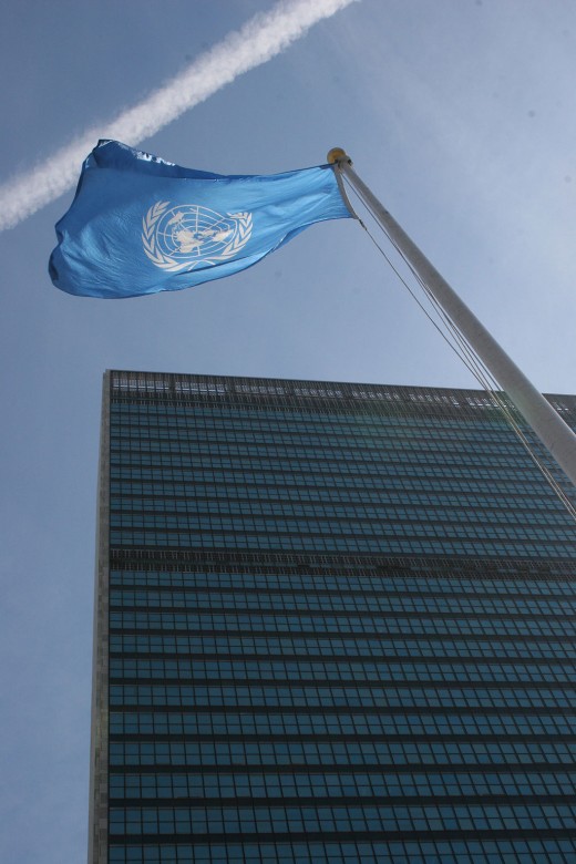 Still more conceptual than real.  Nonetheless, some continue to believe.  It means what it says: united nations.
