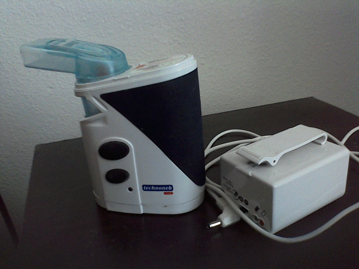 My Technoneb  Handheld portable battery powered nebulizer.  Having a battery operated nebulizer could save your life.