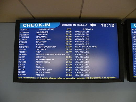 What would you do if one of the flights on the screen was yours?