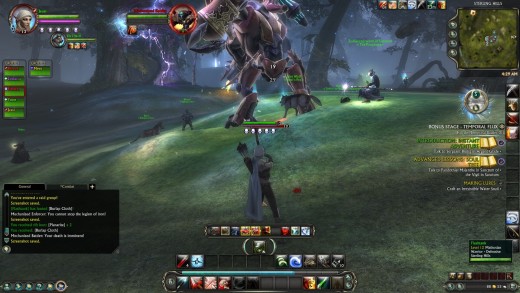 Me and other players taking on the rift boss.