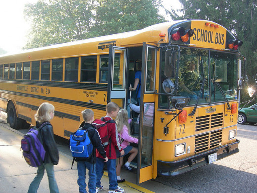 First school bus ride CC by Flickr