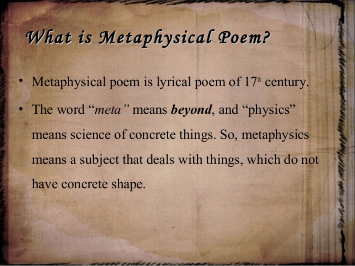 Essay about metaphysical poetry