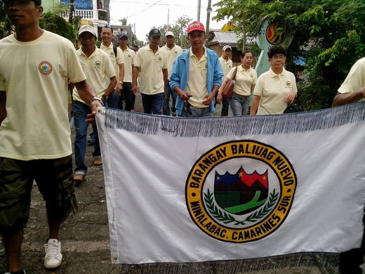 The barangay council during Buswak (Spring) Festival @ Minalabac, Camarines Sur PH (March 18, 2015) Photo Source: Ireno A. Alcala