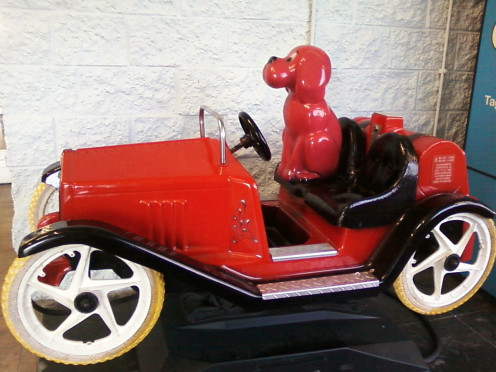 I'm sure that this color red car with it's passenger really catches the eye's of the little ones.