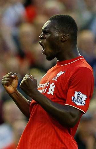Christian Benteke scored his first competitive goal for Liverpool, taking his total tally in the Premier League to 50