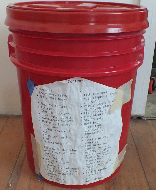 We Keep A Medical Emergency Kit As Part of Our Survival Supplies, Labeled With a Checklist