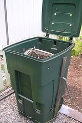 You can turn your dustbin into compost bin with some modifications , but once full, it makes it difficult to mix