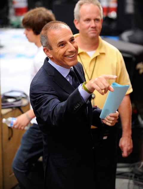 Lauer hard at work making sure everything is just right.