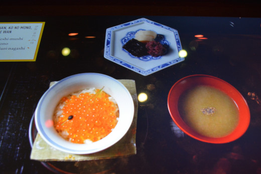 Displays the type of food eaten during the different seasons