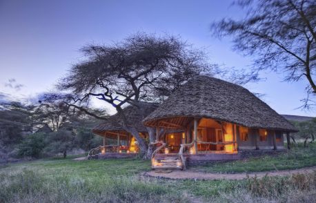 Family Tent with En-suite Rooms at Tortilis Camp Amboseli
