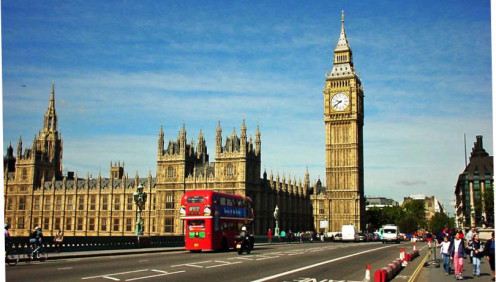 Famous landmark in London. The name actually applies to the Clock Tower's hour bell. 