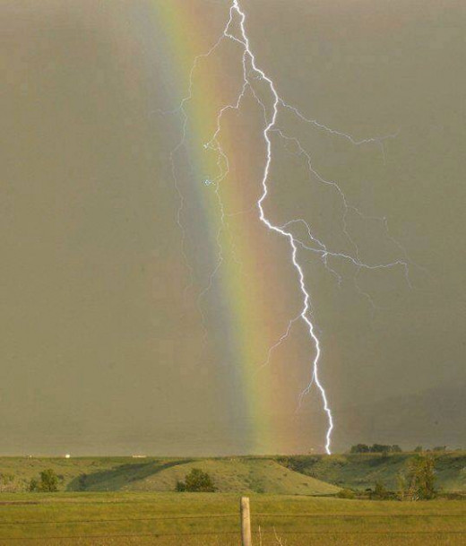 Lightning and a rainbow can exist in harmony. There is no need for conflict.
