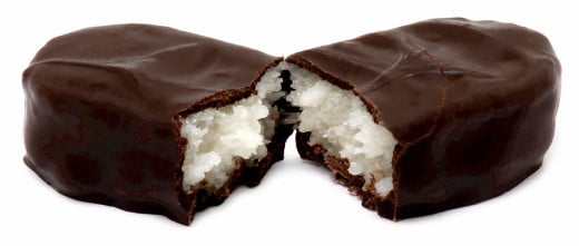 You just cannot miss a coconut chocolate bar