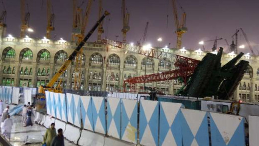 This must be the most strange event of this century, if we could call this strange, because there are a lot of other things that might follow from this unforseen event. You see, how come that a crane topples on the Grand Mosque in Mecca's Saudi A.