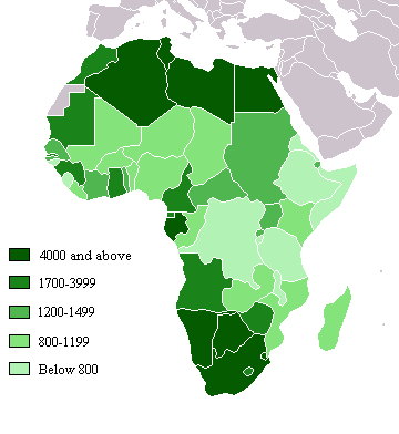 Economic map of Africa