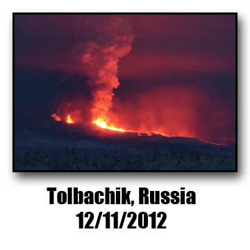 Located on the Eastern seaboard of Siberia, the Tolbachik Volcano is considered part of the Ring of Fire.