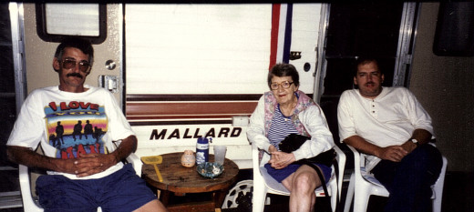 My late brother Al and mother Ruth at my brothers camp in Rose Point.  He loved the stuffing balls.
