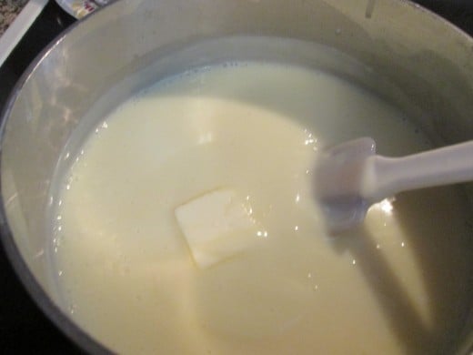 Thickened cream with butter added.