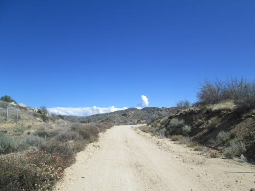 The dirt road is coming to an end. I was sad to have to finish my hike because it was so pretty out there, and I wish I could have spent more time just looking at the clouds.