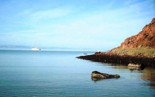 The Sea of Cortez from Mezteno Cove on Isla Espiritu Santo