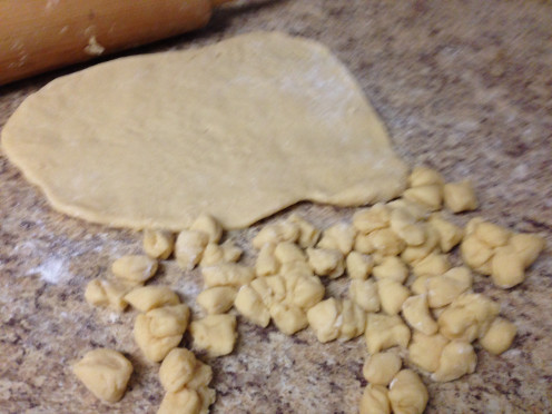 Rolled and cut dough