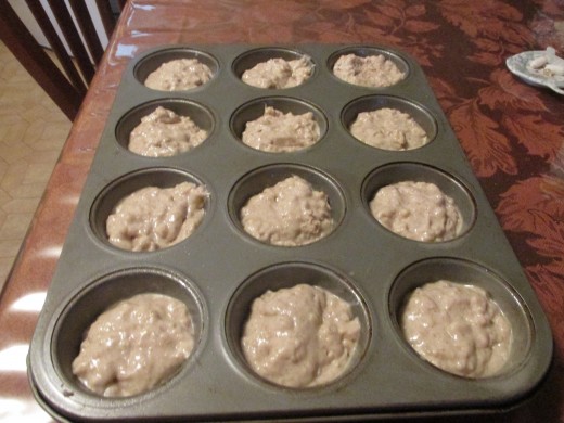 Muffins before they are baked