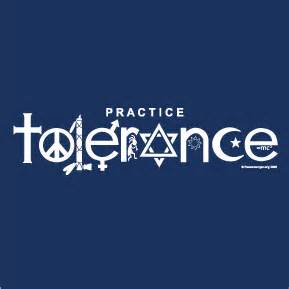 The word tolerance spelled with cool symbols. 