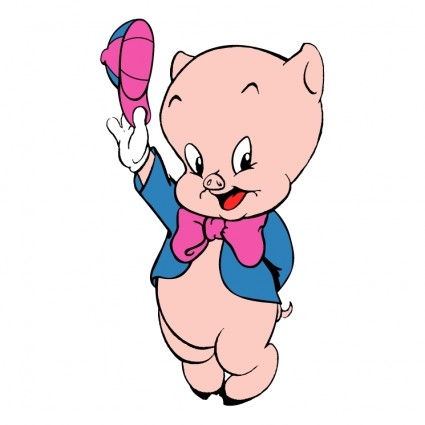 A promotional drawing of Porky Pig from the 1940's.