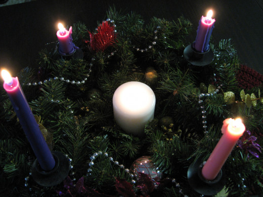 Photo of our 2014 Advent wreath.