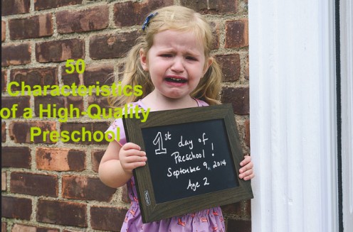 50 Characteristics of a High-Quality Preschool 50 Characteristics of a High-Quality Preschool