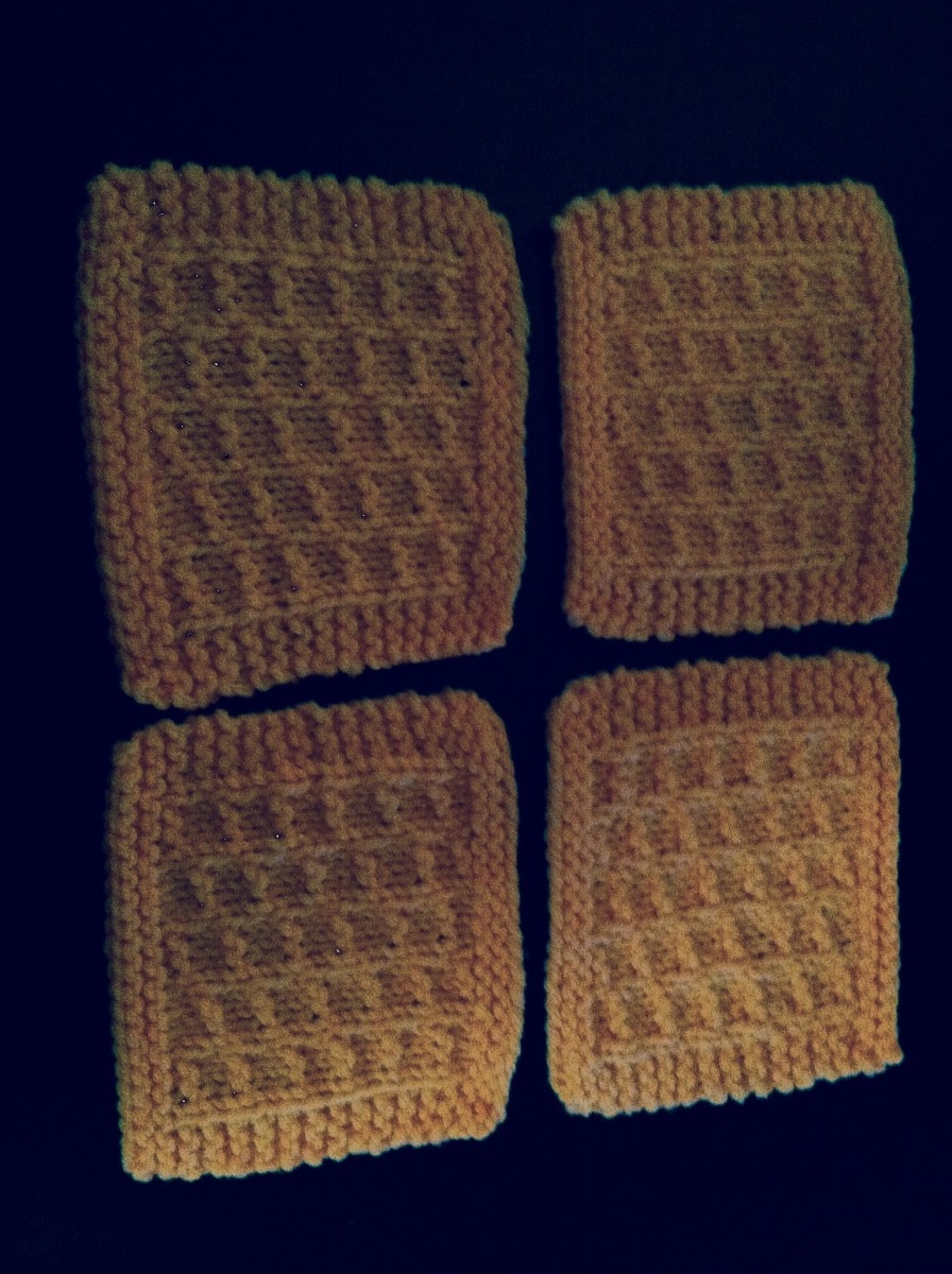 Free Coaster Patterns: 3 Easy Knit & Purl Starter Coasters ...