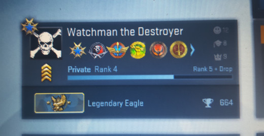 From silver to legendary eagle was a steep learning curve....took me 664 wins to figure it out.