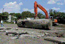 A Large Underground Storage Tank (UST) is Removed From a Brownfield Property