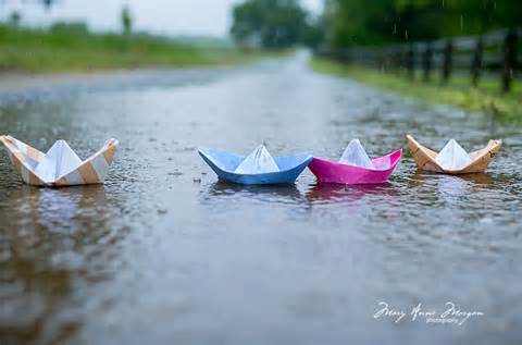 our paper boats...