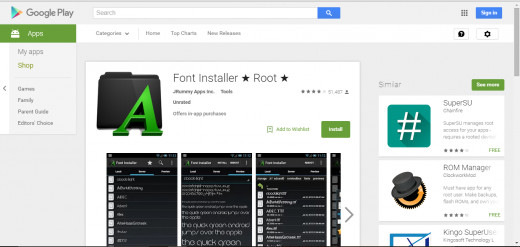 Font installer can be installed form the Google Play Store. You can download it via your PC or access the Play Store from your android device. Make sure you check the compatibility between the app and your device.