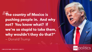 Statement of Donald Trump Against Latino Migrants