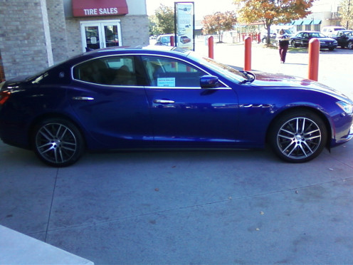 If this blue Maserati is colorful enough for you then maybe it's $85,000 price tag will wake you up. No kidding now that's one very expensive blue car.