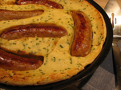 Upmarket Toad in the Hole with Herbs