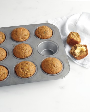 Zucchini, Banana And Flaxseed Muffins