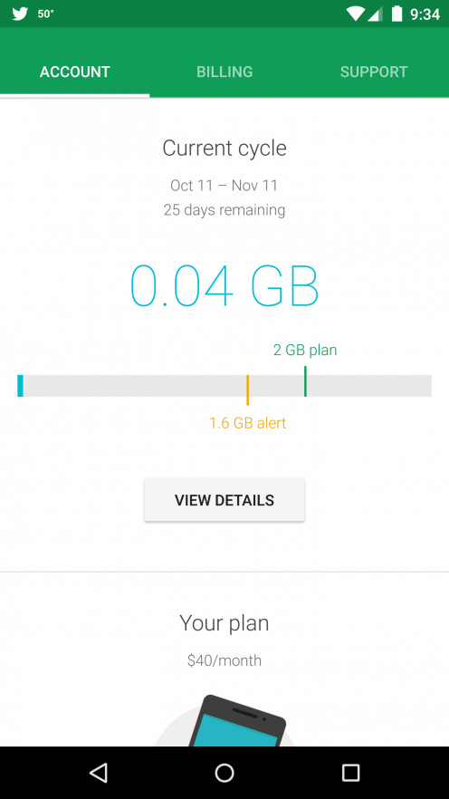 This is an image of Data Usage with Project Fi
