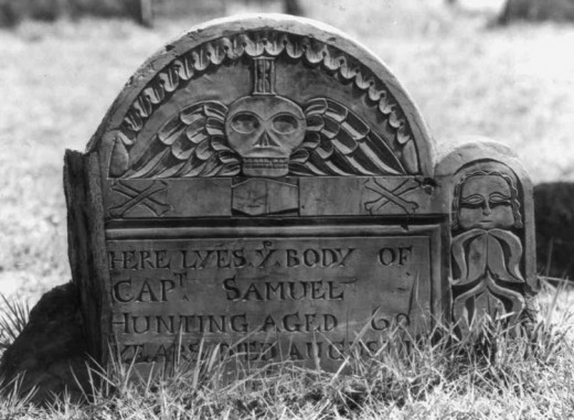 Tombstone with winged death's head