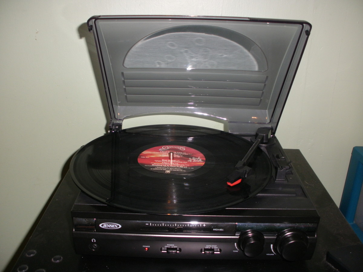 My Jensen JTA-230 turntable with a copy of "A Kind of Hush" by The Carpenters.