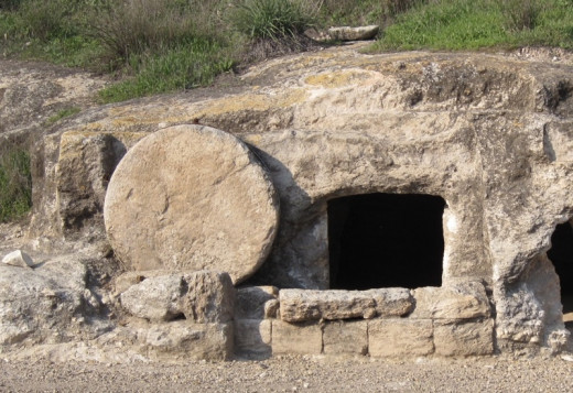 Tomb, similar to what Jesus would have been lain in.