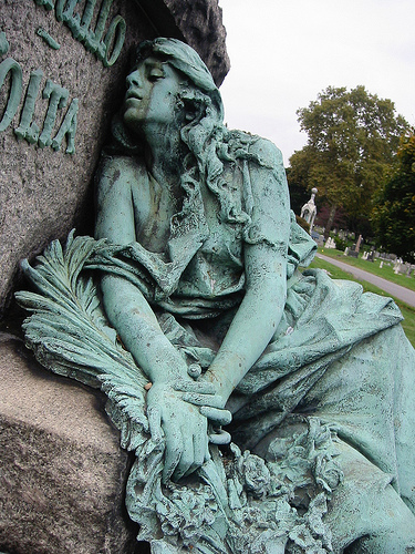 Grief depicted using sculpture