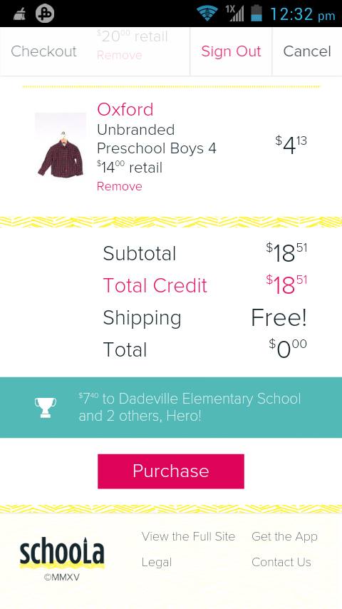 As you can see I scored over $18.00 worth of clothing for free! Schoola is a must for anyone looking for clothes, cheap and free!