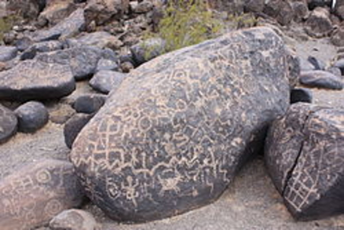 Native American petroglyphs, Painted Rock National Monument, Arizona