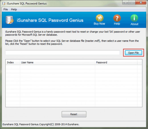 Step 2: add master.mdf file into SQL password recovery tool
