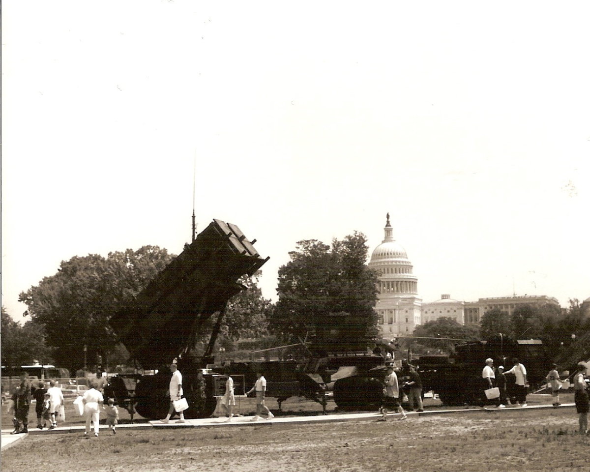 A Patriot missile system on the Washington, DC Mall, May 1992.