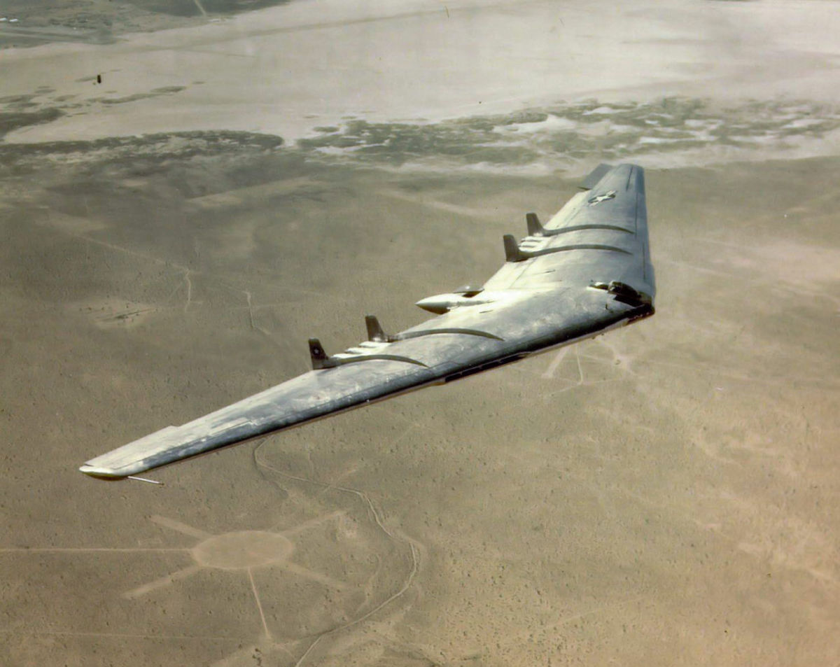 The XB-49, an unsuccessful flying wing design.  